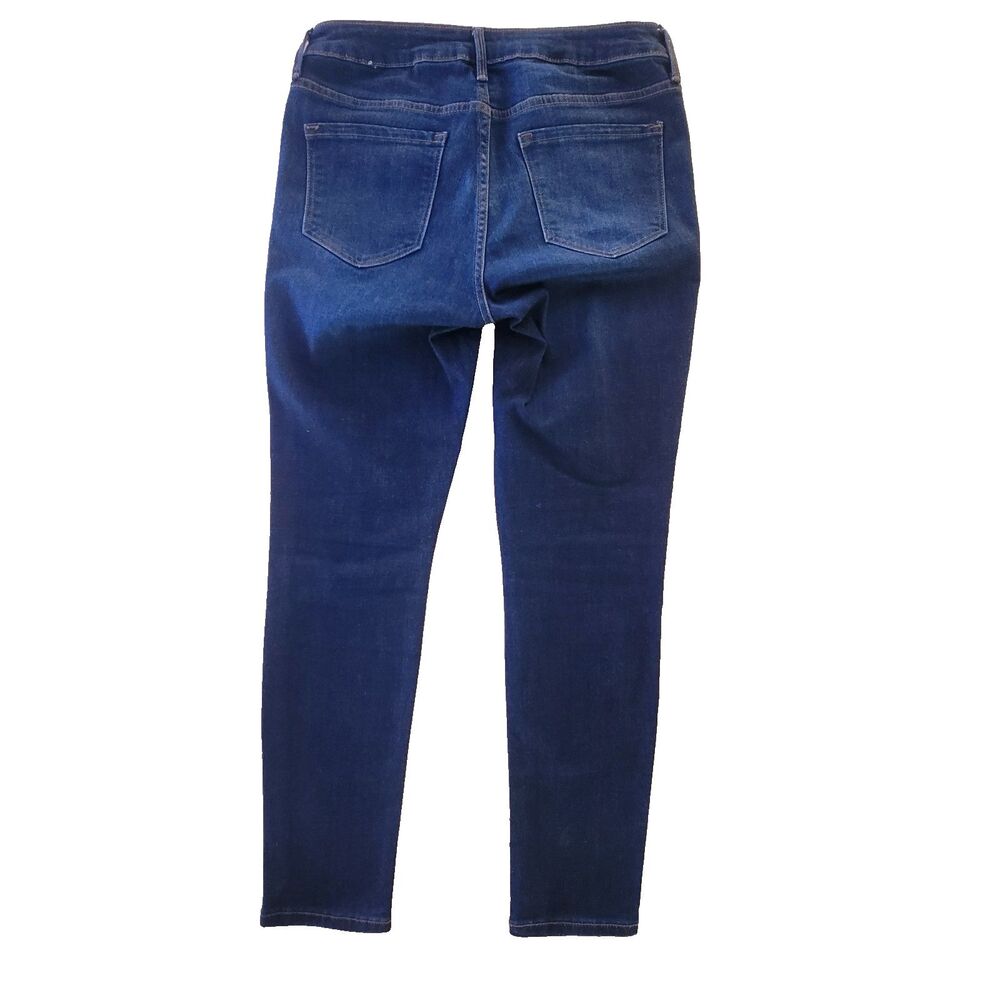 Old Navy Womens Rockstar Skinny Mid Rise Dark Wash Denim Jeans SZ 8 SHORT - Picture 4 of 12